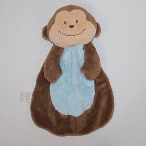 Baby Gear 14" Plush Brown Blue Monkey Security blanket baby lovey nunu Soother